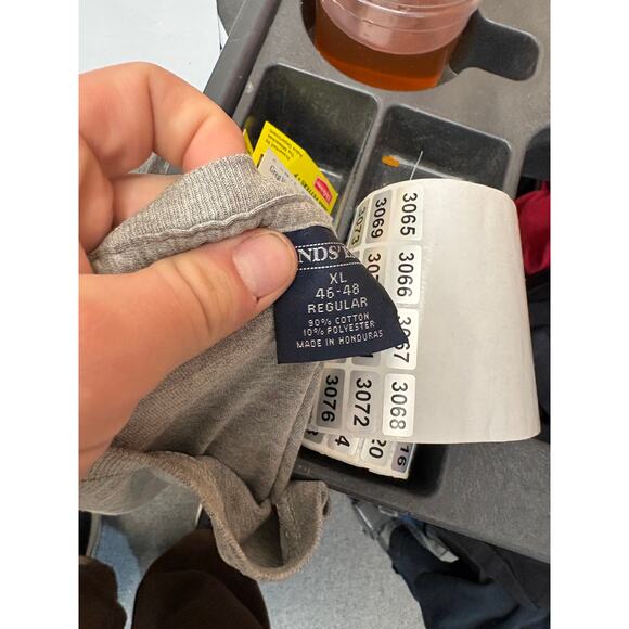 VTG 90s Lands End Norman Rockwell Rosie The Riveter Shirt Mens Gray Patriotic XL - Picture 7 of 7